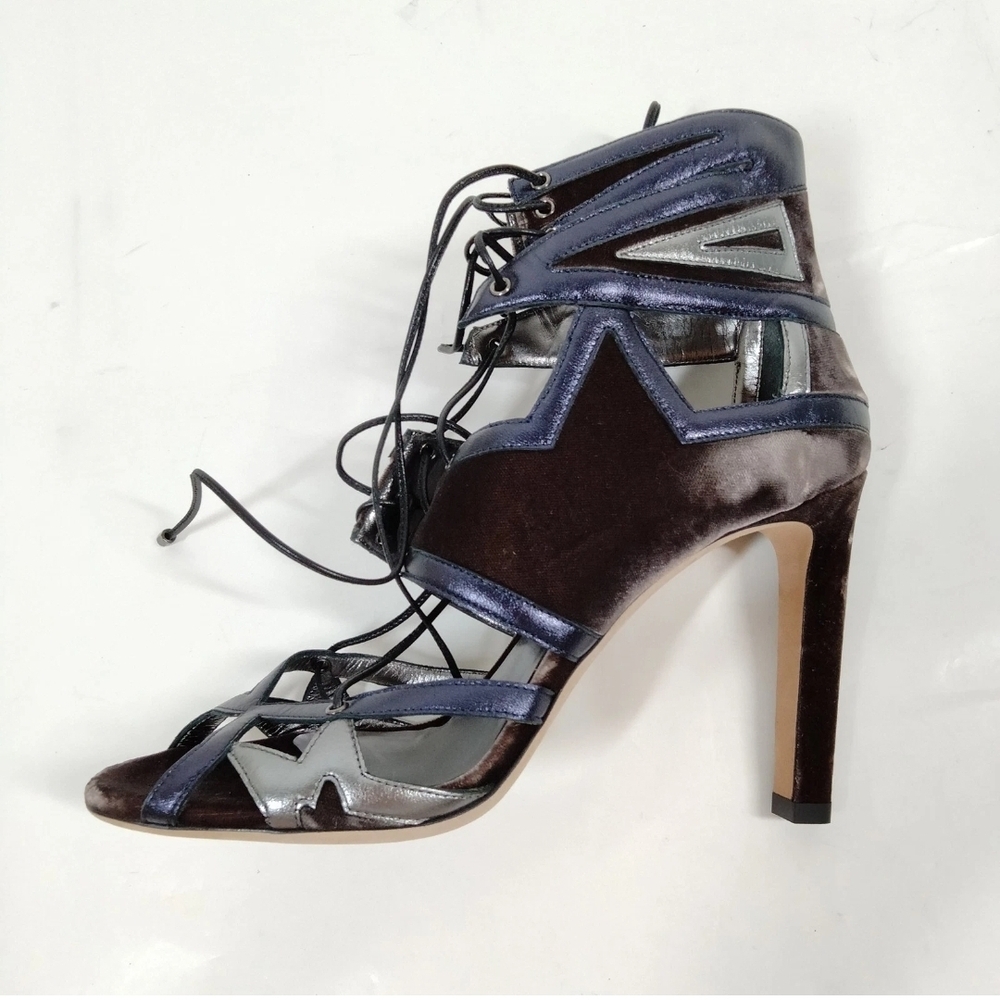 Jimmy Choo Navy and Silver High Heels
